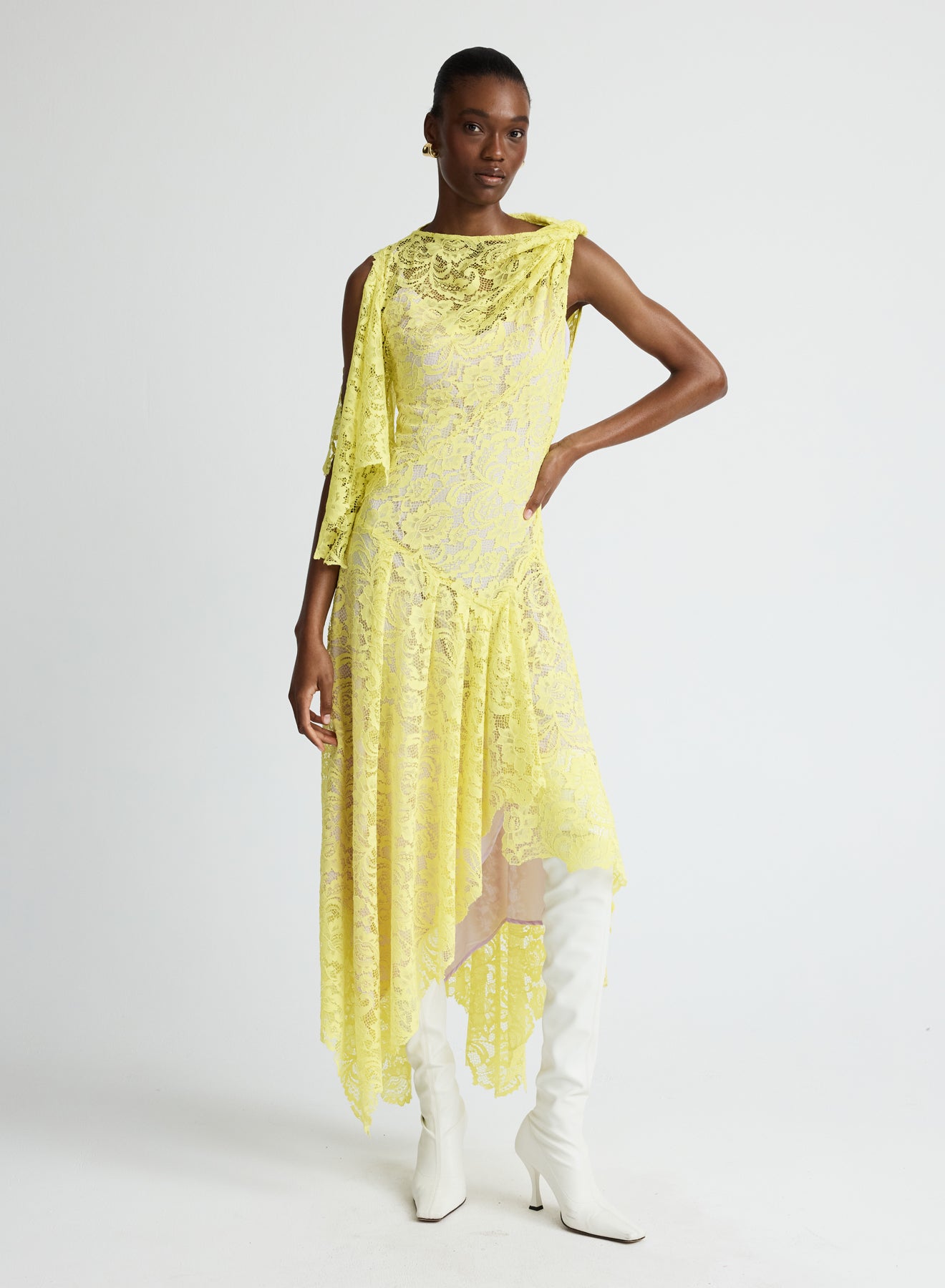 LYDIA DRESS (YELLOW LACE)