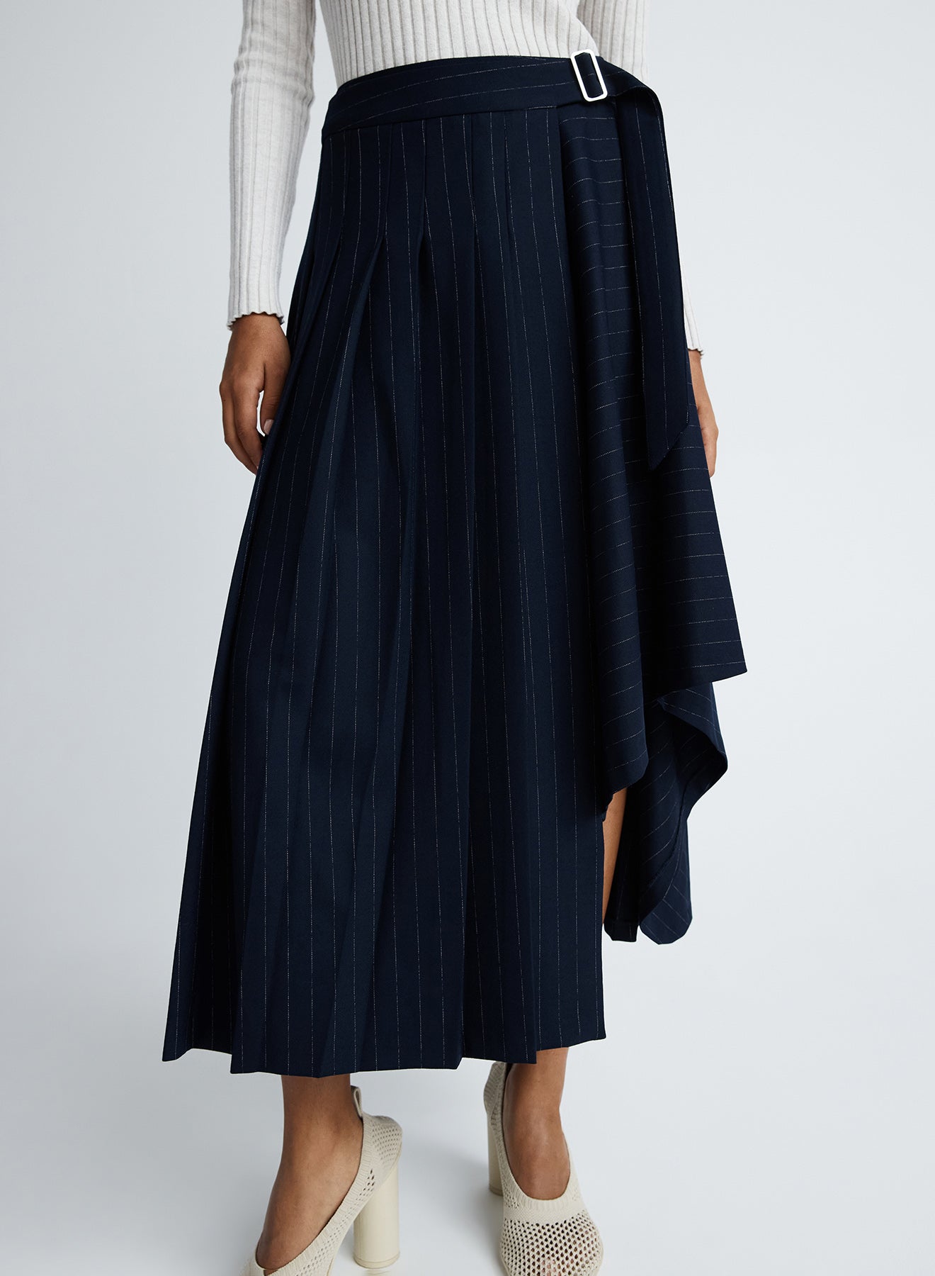 VIRGINIA SKIRT (CHALKSTRIPE)