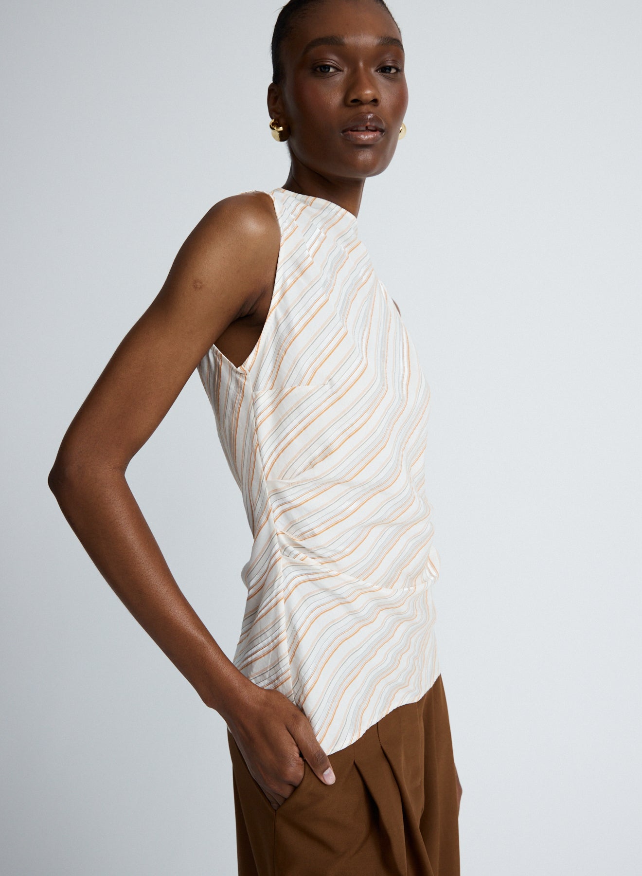 KRYSTA TOP (RUSSET STRIPE)