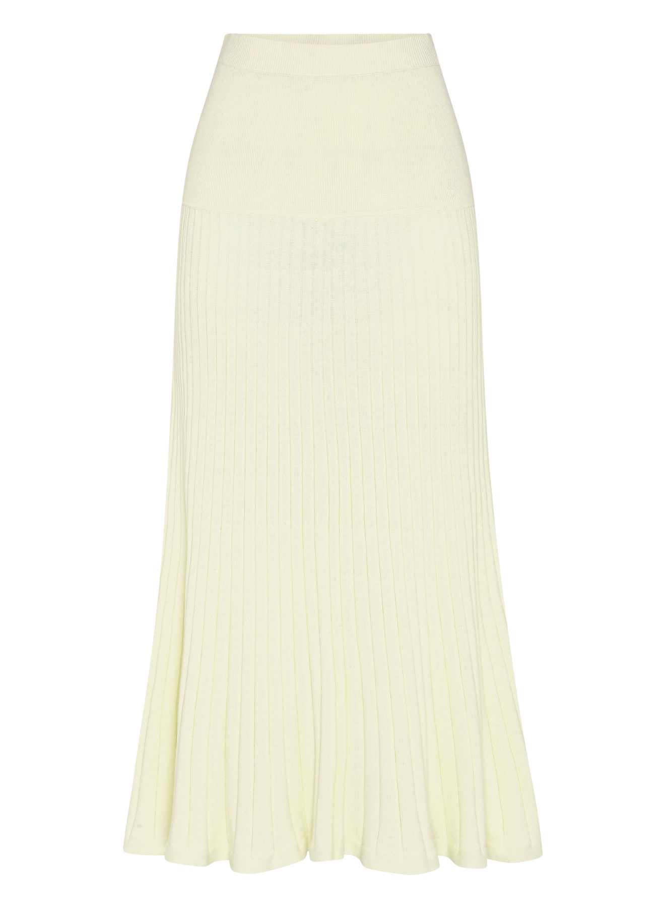 Cotton rib panelled A-line white skirt with elasticated waistband. Knit skirt, red skirts, skirts, full length skirts, casual skirts, everyday skirts, skirts for work.