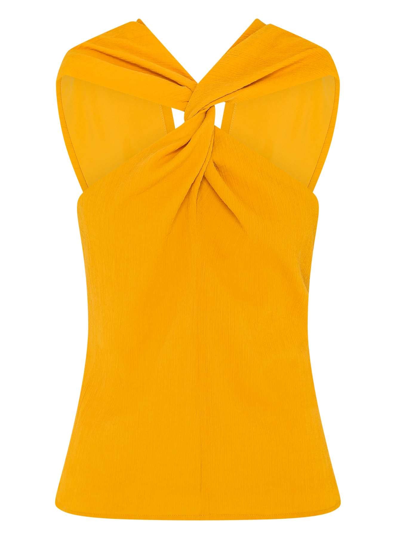 ANNA QUAN Halter Top in textured woven suiting fabric. Halter neckline, shaped waist seam, fully lined. Ideal for a versatile day-to-night look.