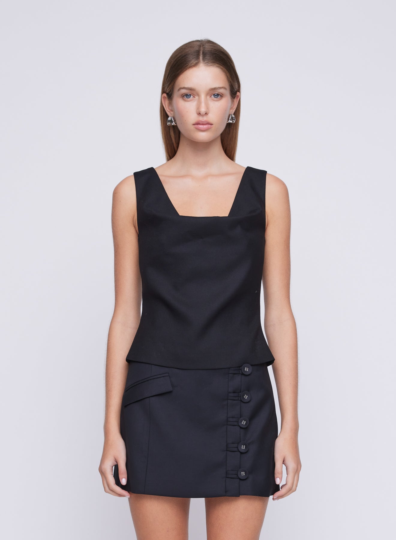 SCARLETT TOP (BLACK STRETCH)