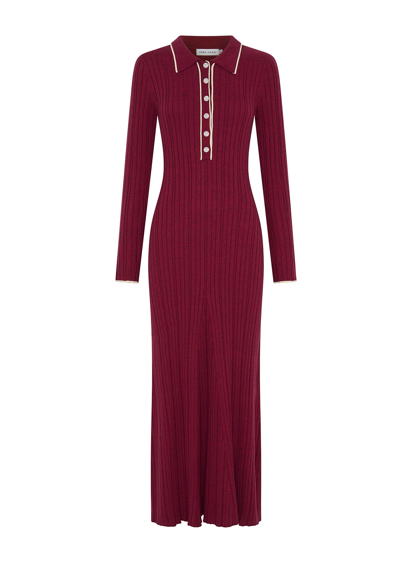 ANGELINA DRESS (CHERRY W/ SILENCE TRIM)