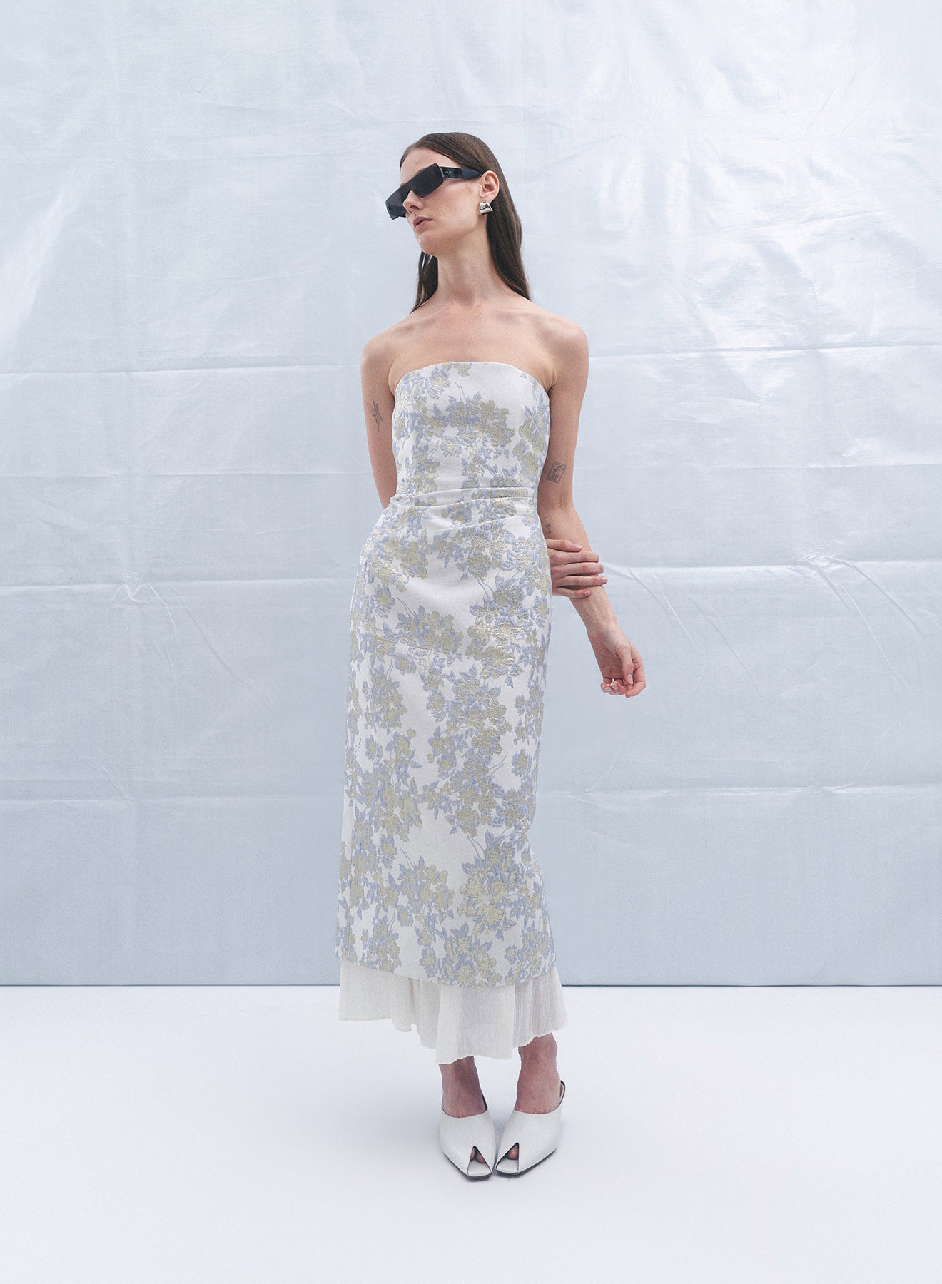 AELIN DRESS (WATER LILLIES W/ SHELL)