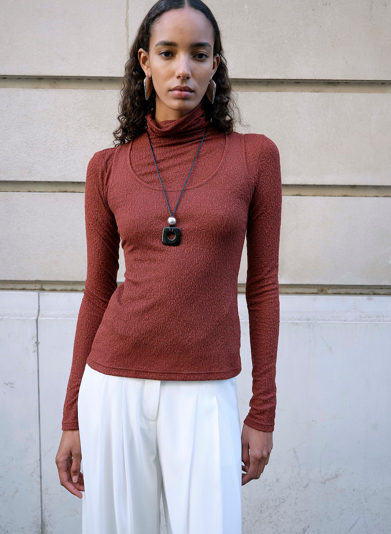 NALA TOP (BURGUNDY)