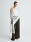 FAYE TOP (WHITE GUIPURE LACE W/ SWAN)