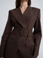 COLIN BLAZER (BROWN CHALK STRIPE)
