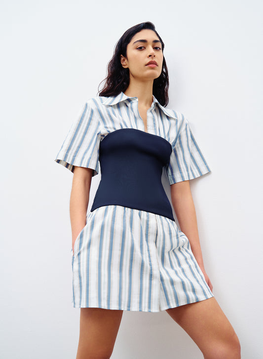 KALI DRESS (BLUE STRIPE)