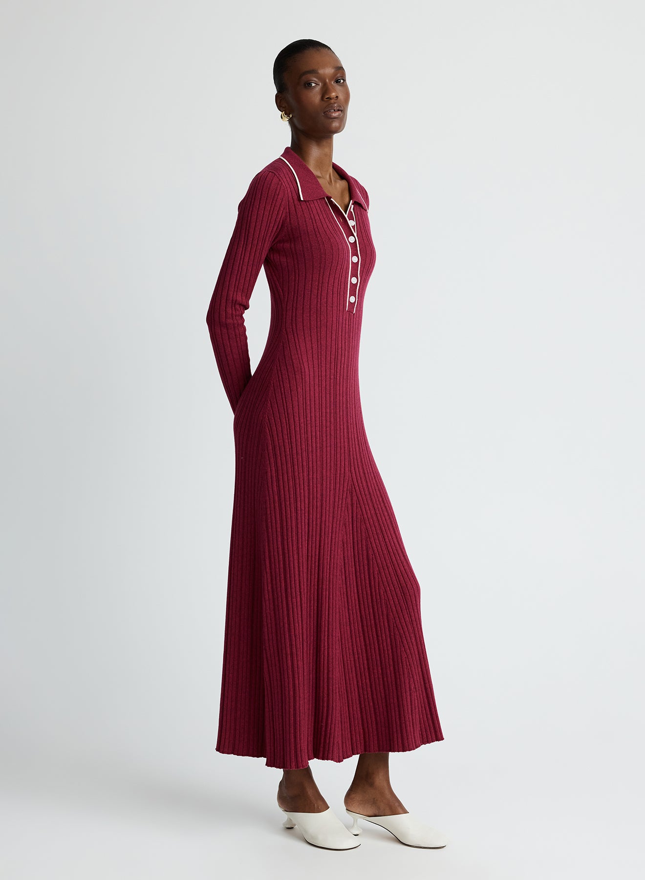ANGELINA DRESS (CHERRY W/ SILENCE TRIM)
