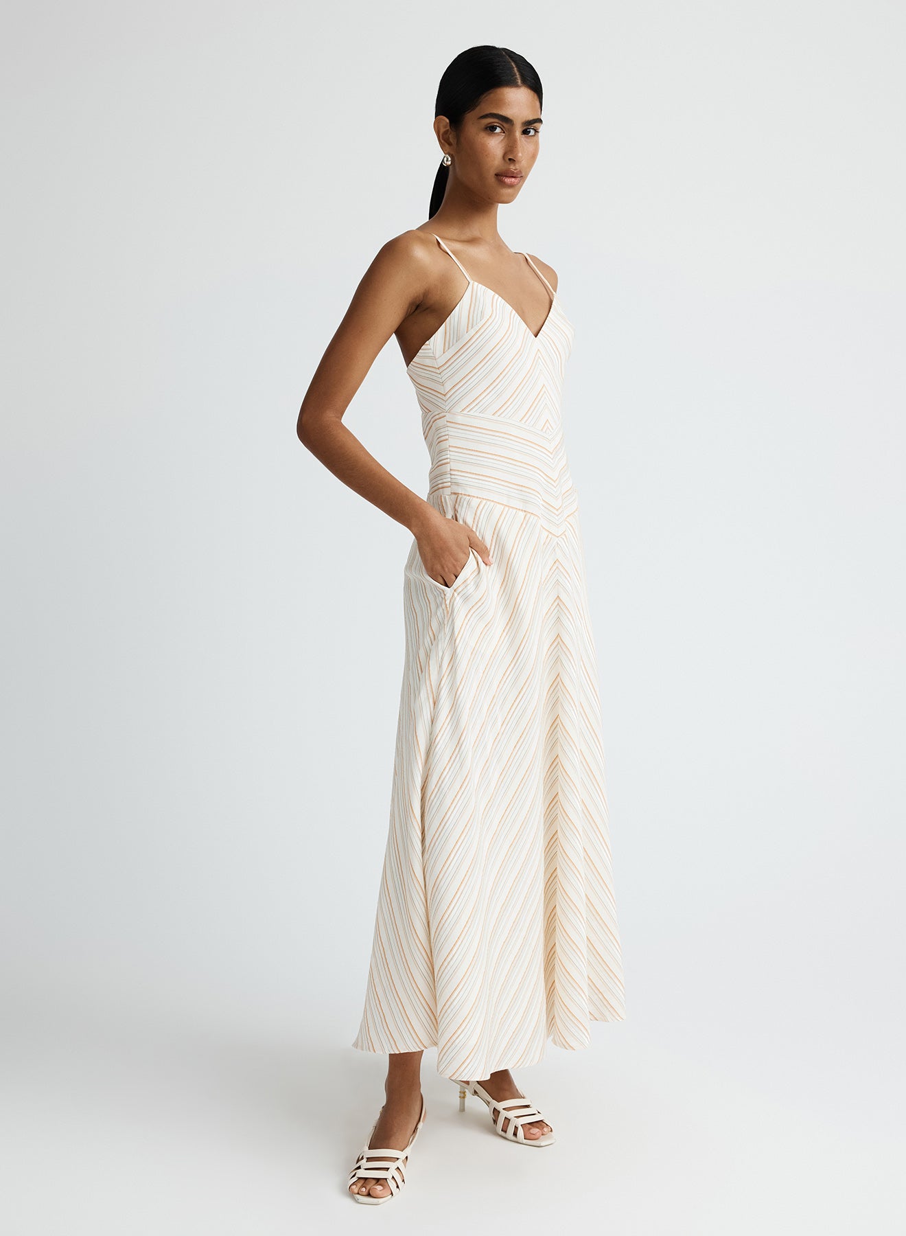 NARA DRESS (RUSSET STRIPE)