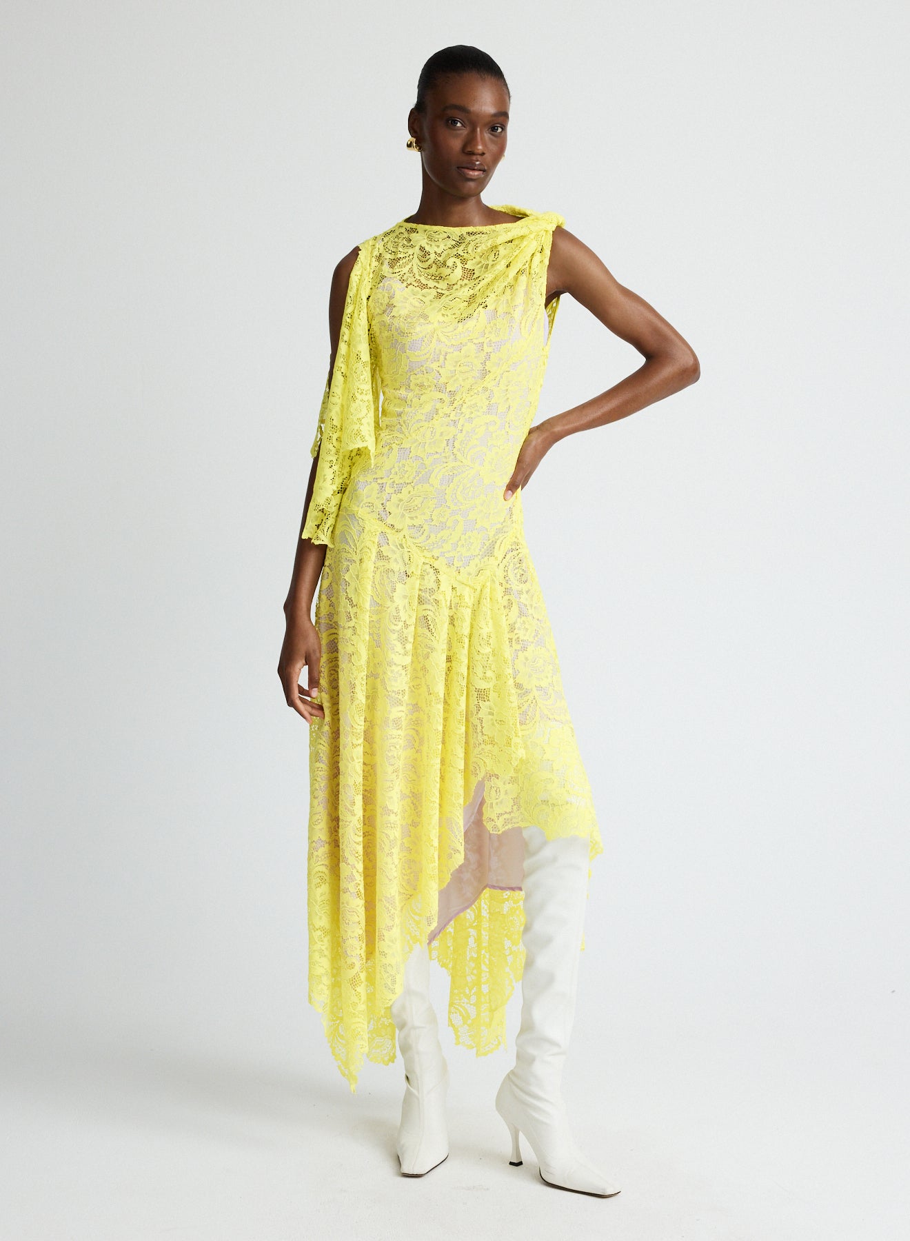LYDIA DRESS (YELLOW LACE)