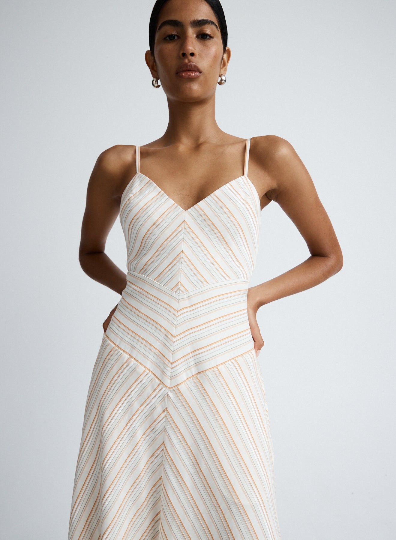 NARA DRESS (RUSSET STRIPE)