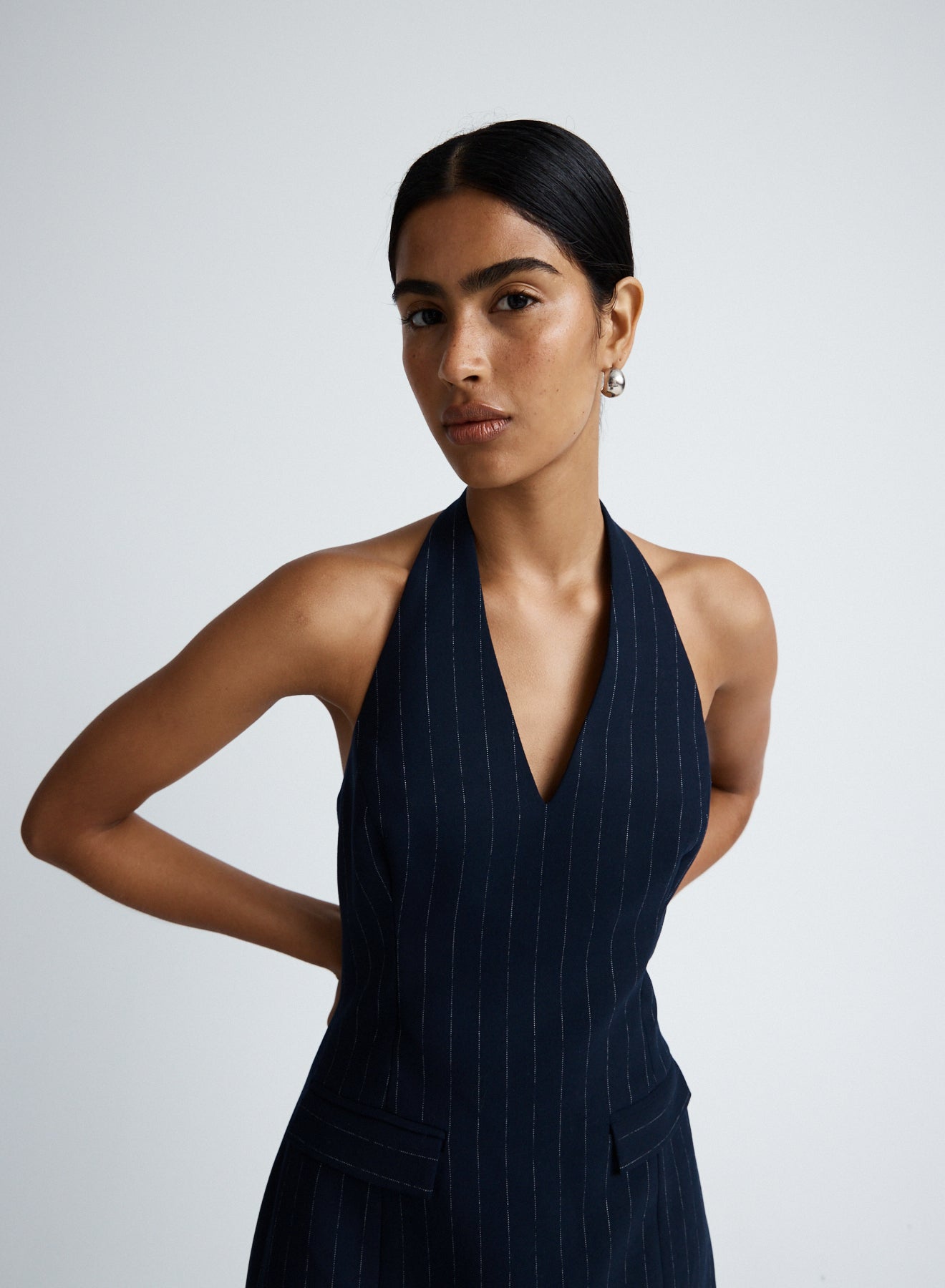 PIA DRESS (CHALKSTRIPE)