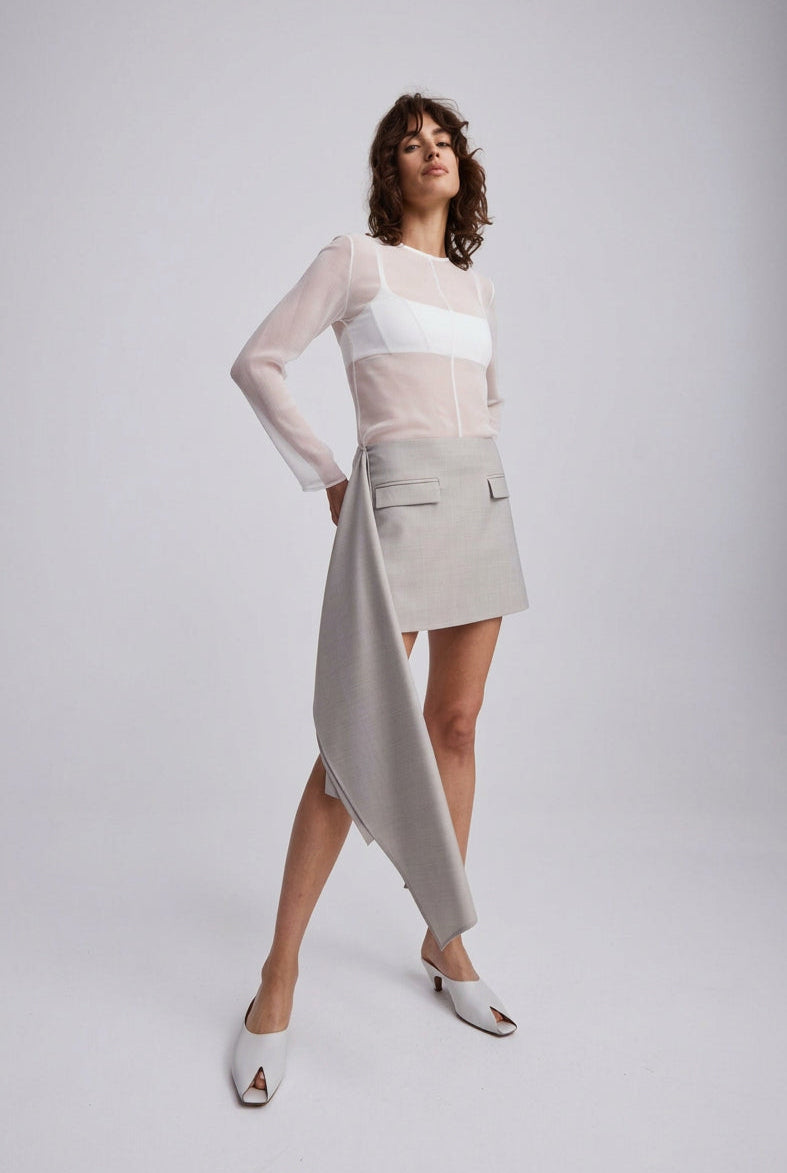 ASCOLI SKIRT (CEMENT)