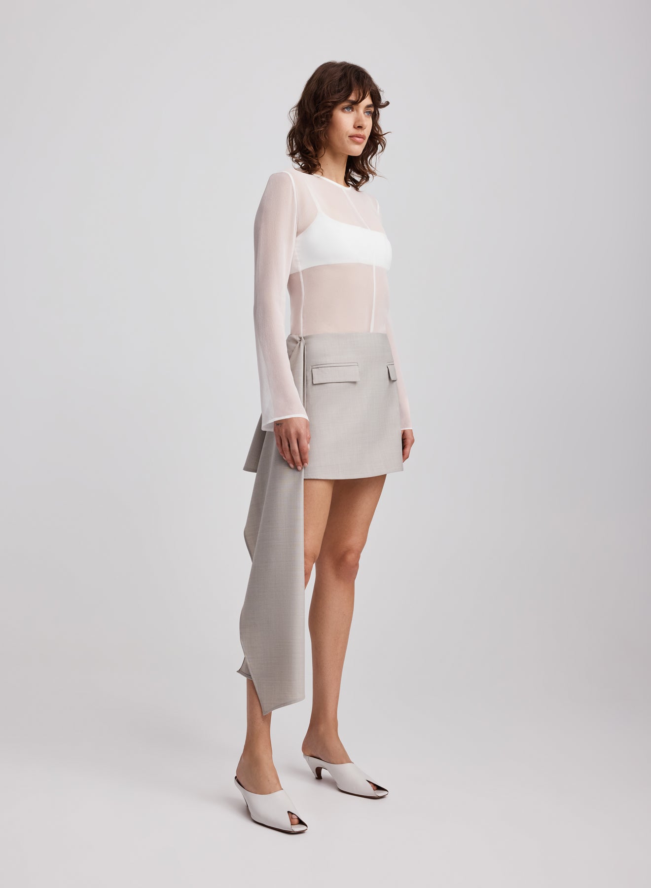ASCOLI SKIRT (CEMENT)