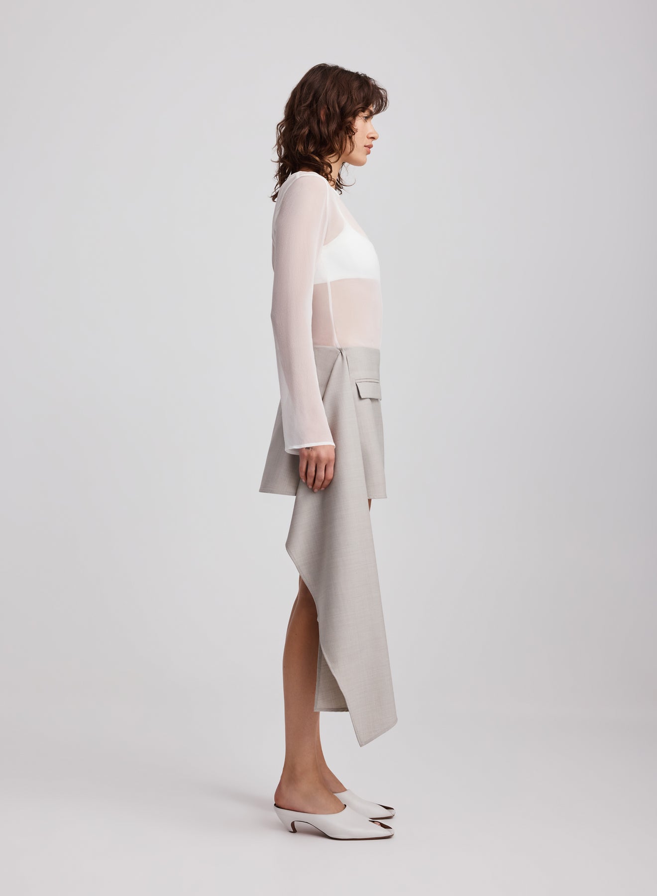 ASCOLI SKIRT (CEMENT)