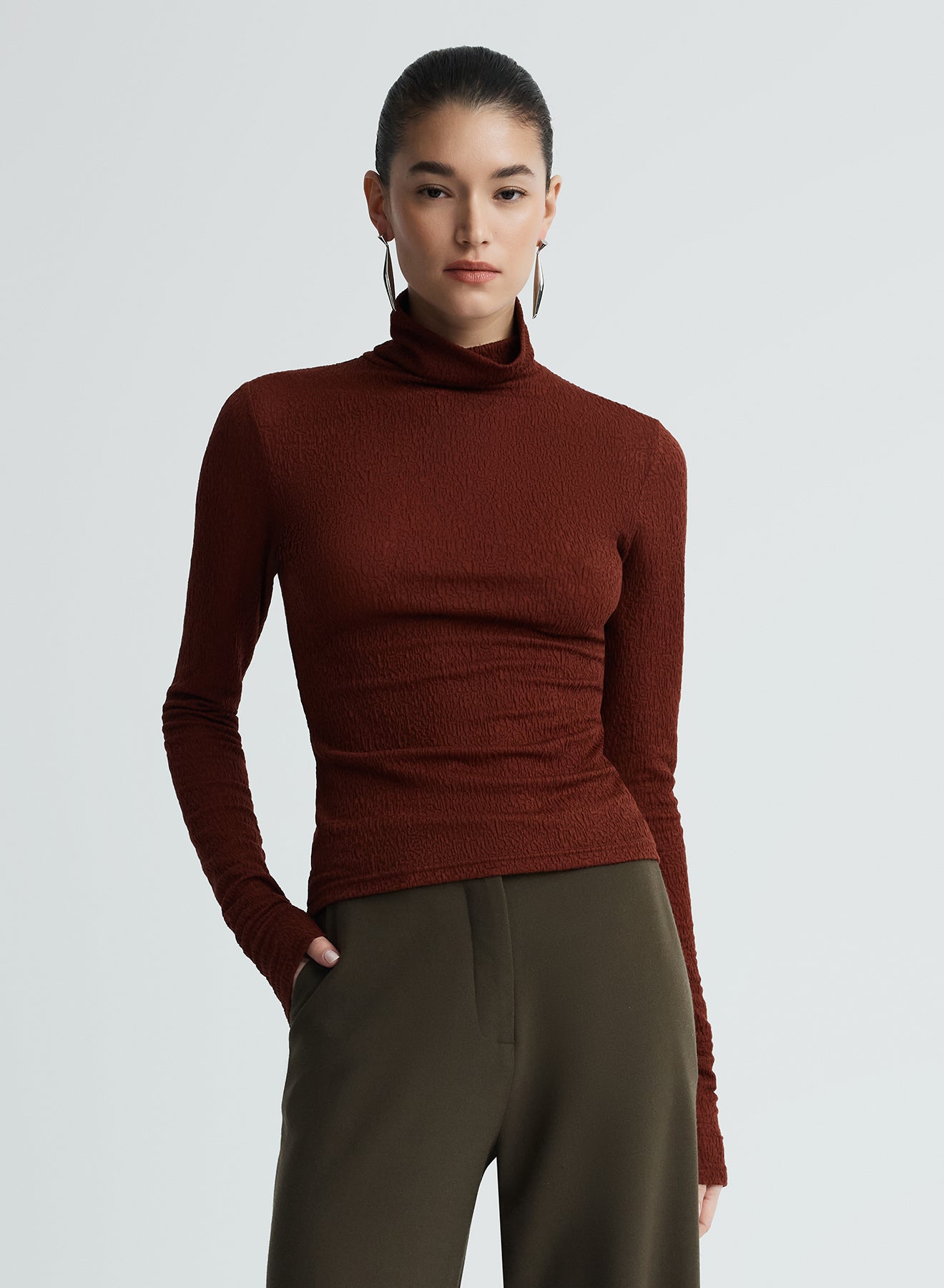 SYLVIE TOP (BURGUNDY)