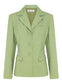 ANNA QUAN Serena Blazer in lightweight wool. Fitted silhouette, single-breasted, two functional pockets. Ideal for a polished tailored look. Work blazer, Blazers, wool blazers, tailored work blazer, cropped blazer. 