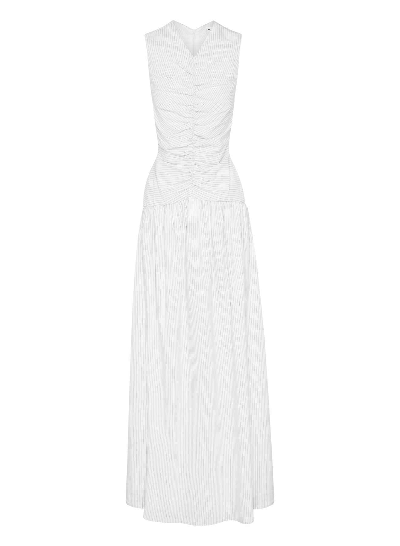 ANNA QUAN Transeasonal Dressing - Gathered bodice, sleeveless maxi dress. White dress, day dress, white day dress, cotton dress, holiday dress, resort dress, white holiday dress, white beach dress, cotton dress.