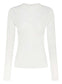 ANNA QUAN Tatum Top in sheer knit material. Long sleeves, boat neckline. Ideal for a modern and versatile wardrobe.