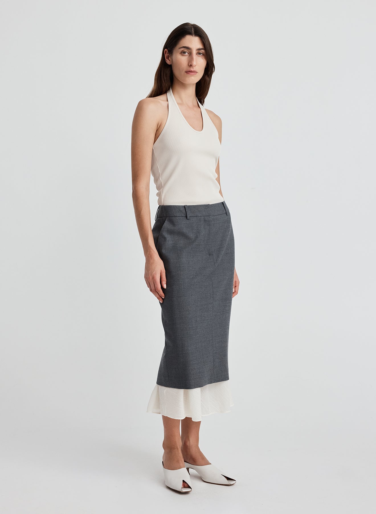 RACHELLE SKIRT (GREY/SHELL)