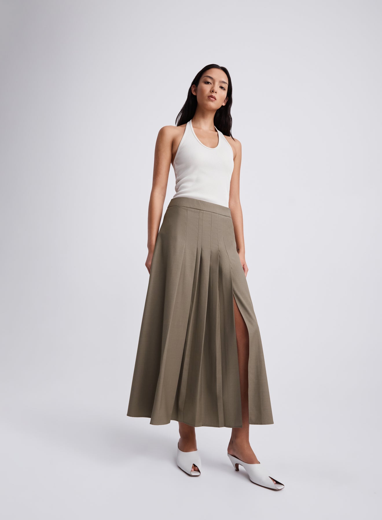 SABLE SKIRT (TAUPE BROWN)