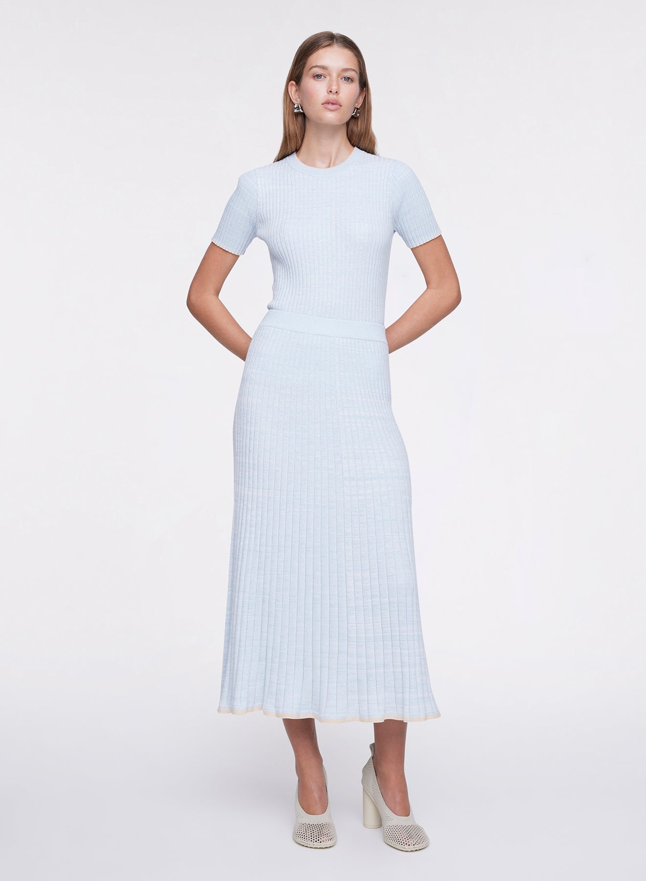 FELICIA SKIRT (POLAR W/ MALT TRIM)
