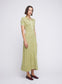 ANNA QUAN's best-selling Rib Knit Cotton Maxi Dress, showcasing a stylish polo neckline, contrasting buttons, short sleeves, a-line skirt and hem skimming the ankle. Everyday dress, day dress, work dress, casual dress, lunch dress.