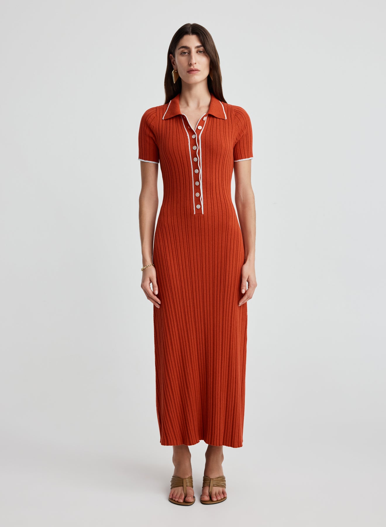 PENELOPE DRESS (PERSIMMON/GLACIER)