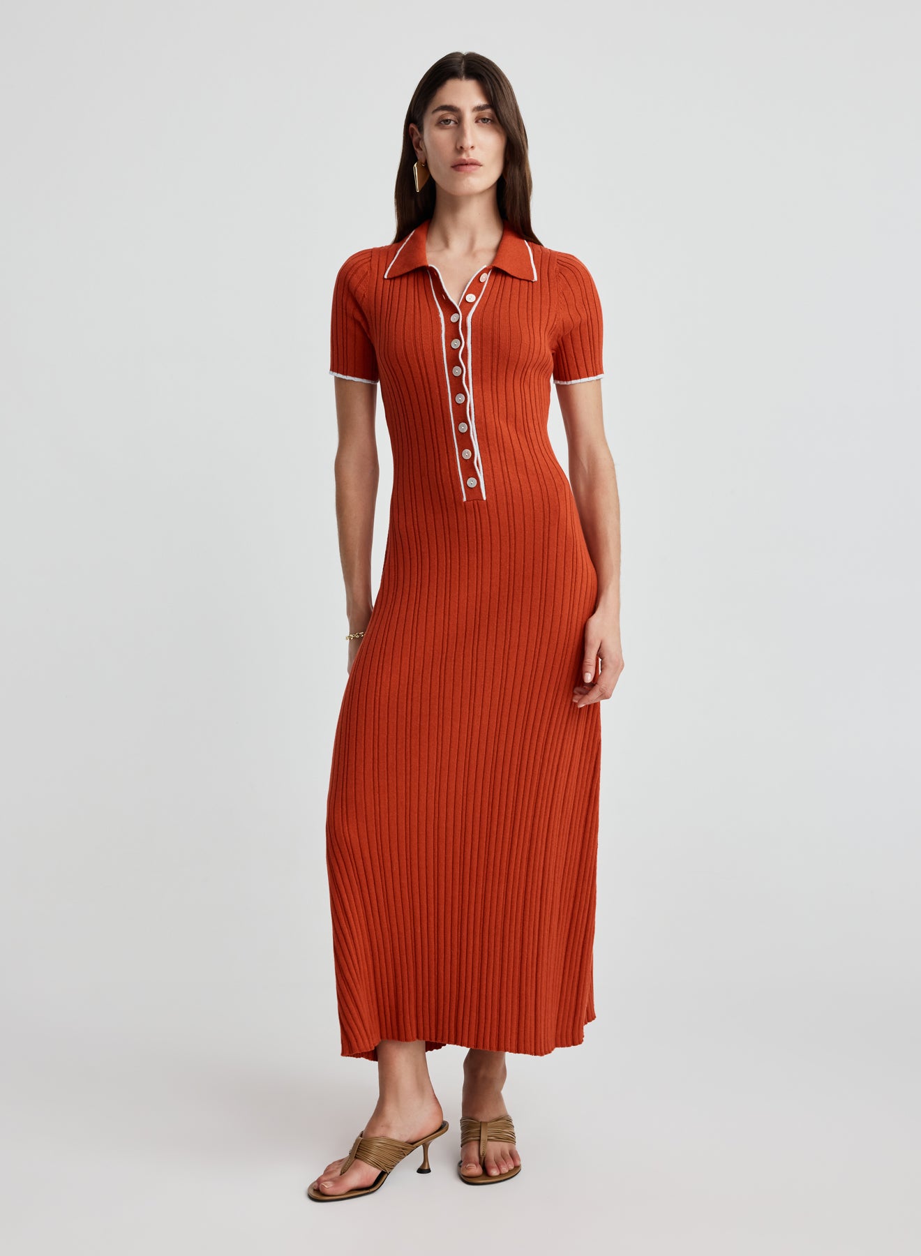PENELOPE DRESS (PERSIMMON/GLACIER)