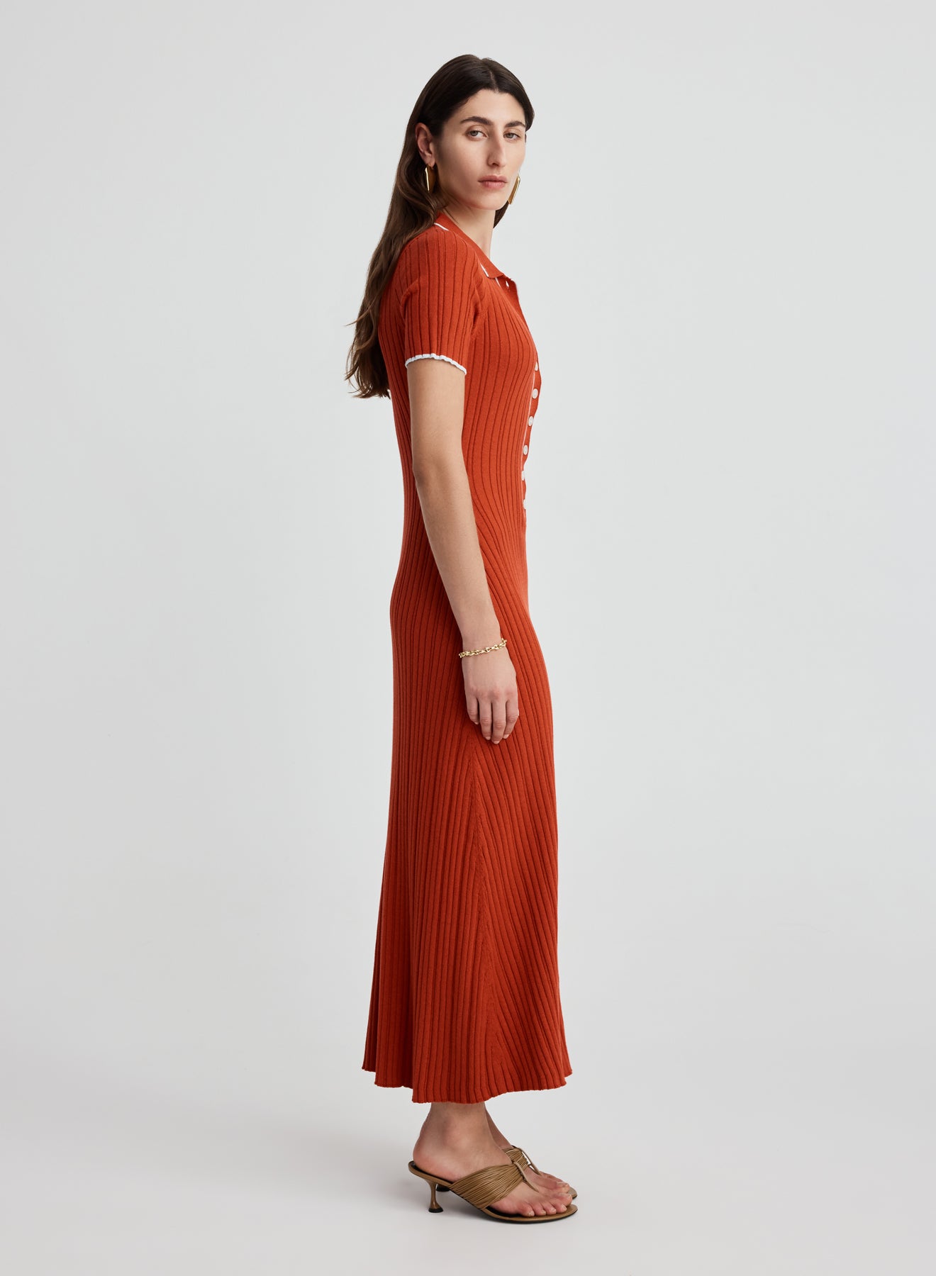 PENELOPE DRESS (PERSIMMON/GLACIER)