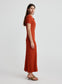 PENELOPE DRESS (PERSIMMON/GLACIER)