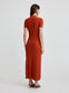 PENELOPE DRESS (PERSIMMON/GLACIER)