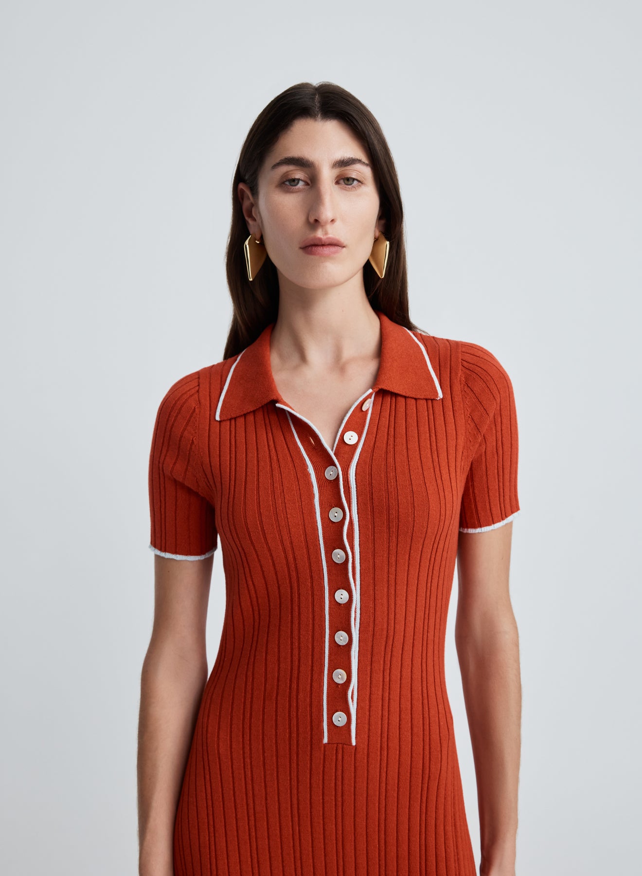 PENELOPE DRESS (PERSIMMON/GLACIER)