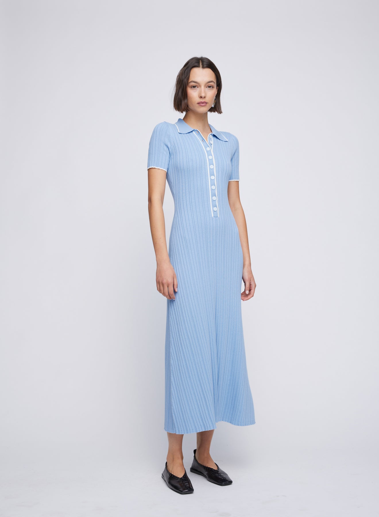 PENELOPE DRESS (SKY W/ TRIM)