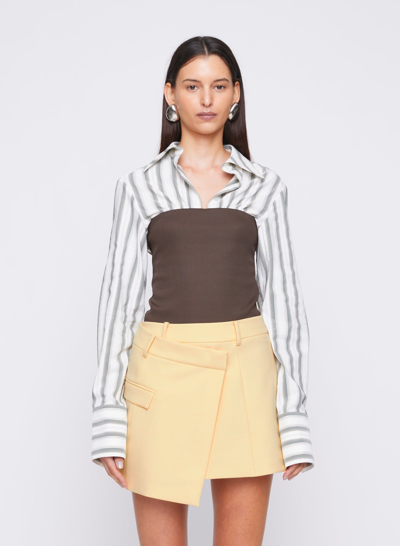 PIPPA TOP (MEADOW STRIPE/ DARK COCOA)