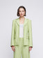 ANNA QUAN Serena Blazer in lightweight wool. Fitted silhouette, single-breasted, two functional pockets. Ideal for a polished tailored look. Work blazer, Blazers, wool blazers, tailored work blazer, cropped blazer. 