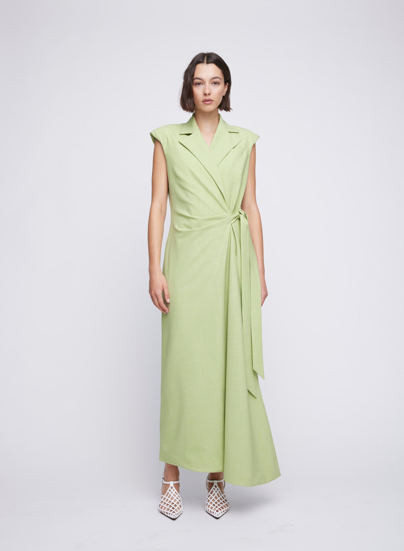 VICTORIA DRESS (GREEN MELANGE)