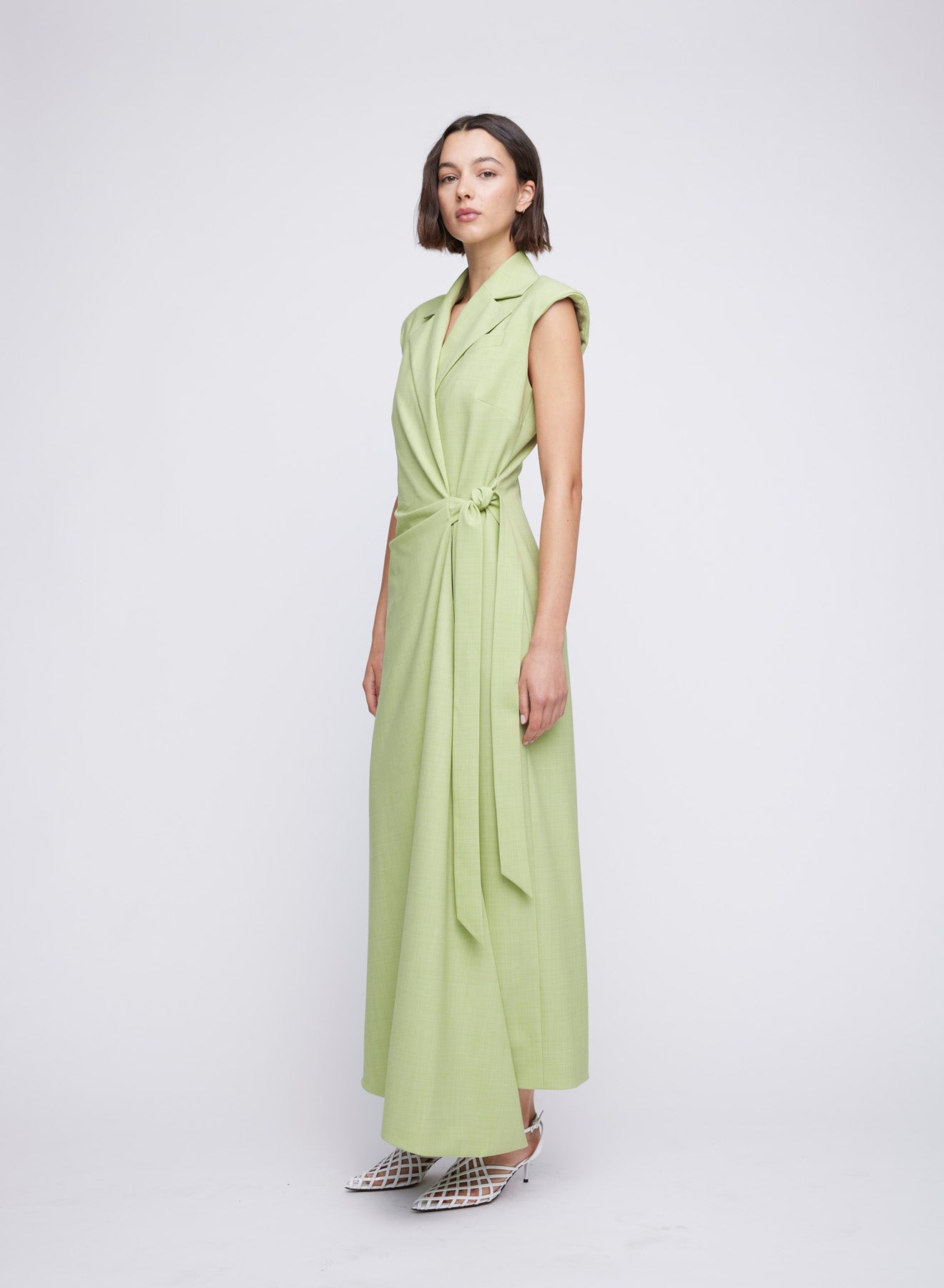 VICTORIA DRESS (GREEN MELANGE)