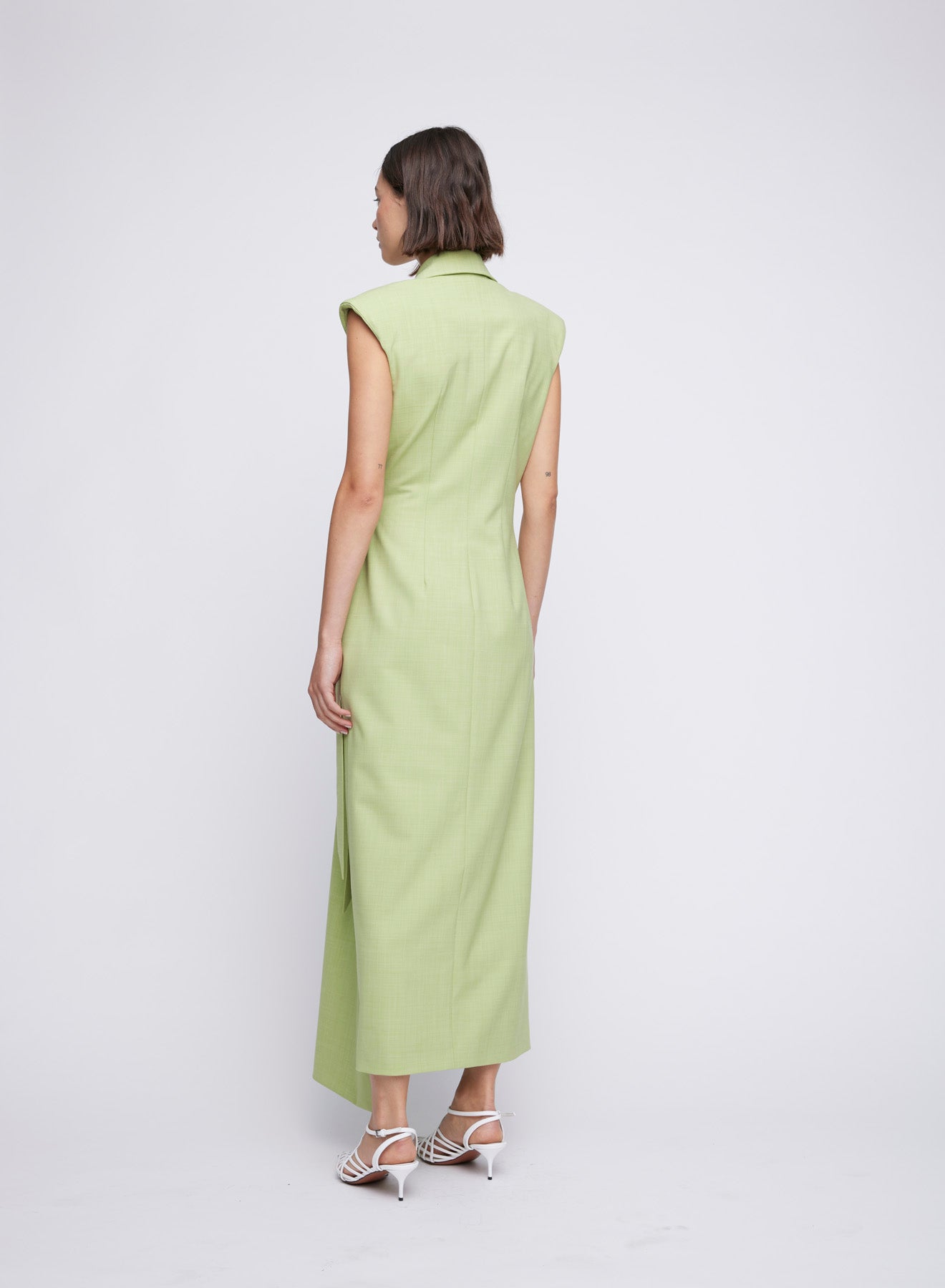 VICTORIA DRESS (GREEN MELANGE)