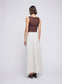 Sleeveless sheer High Neck Knitted Top with cowl neckline. Everyday layering top, sheer top.