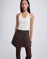 CORA SKIRT (BROWN CHALK STRIPE)