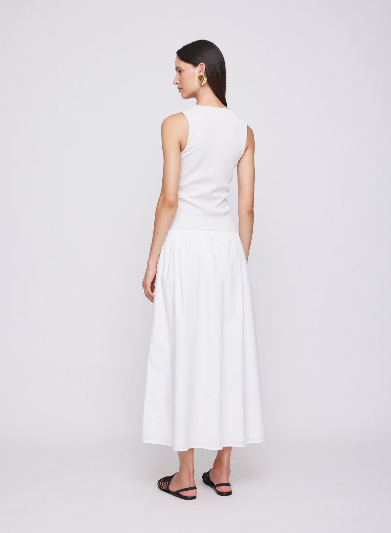 MAGGIE DRESS (SWAN W/ BONE)