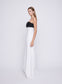 QUILLA DRESS (JACQUARD W/ BLACK FEATHER)
