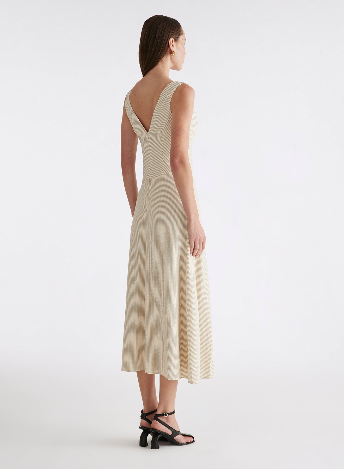 EVELYN DRESS (GOLD STRIPE)