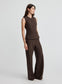 KENDALL TOP (BROWN CHALK STRIPE)