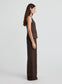 KENDALL TOP (BROWN CHALK STRIPE)
