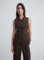 KENDALL TOP (BROWN CHALK STRIPE)