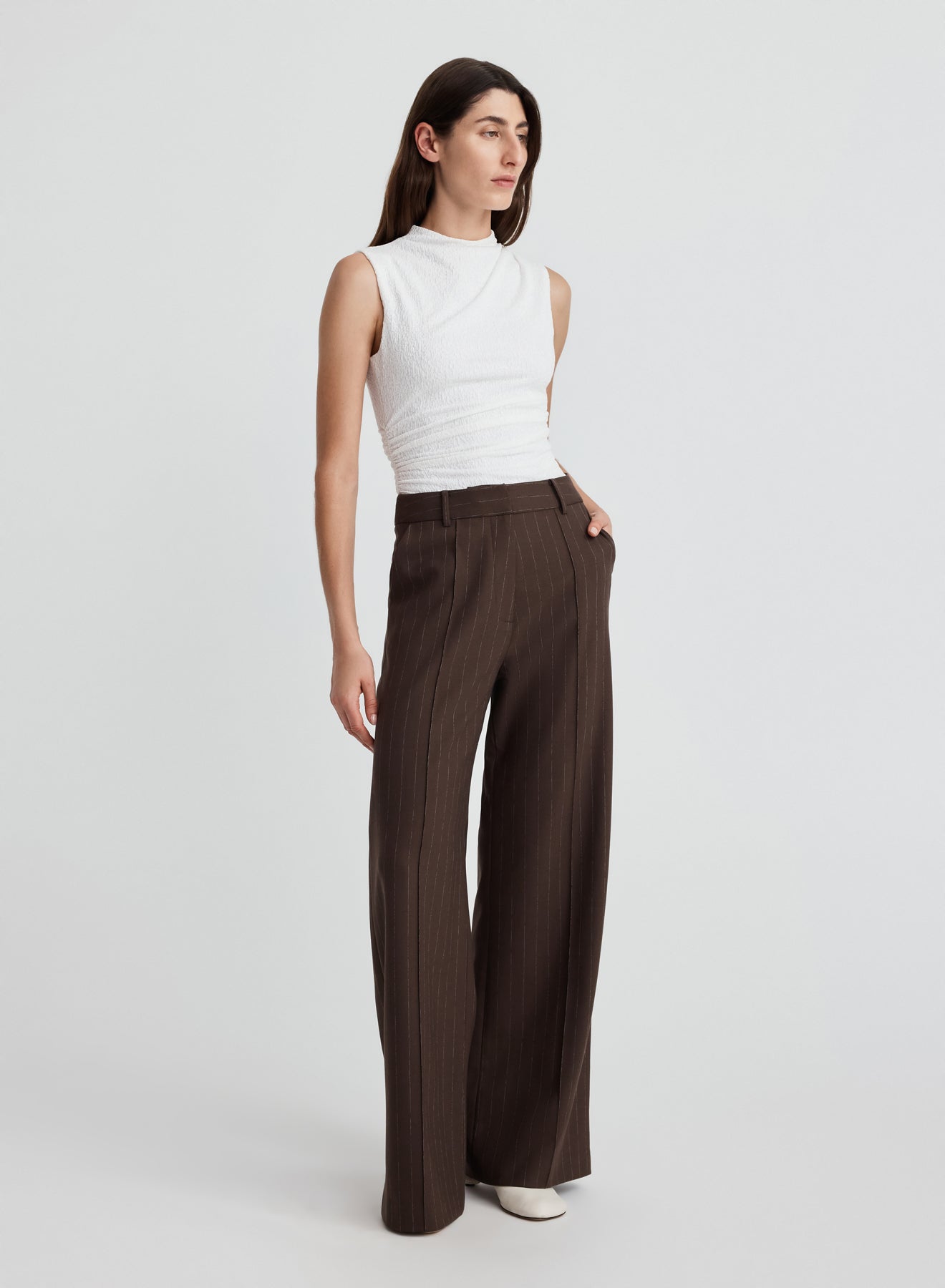 ADAM PANTS (BROWN CHALK STRIPE)