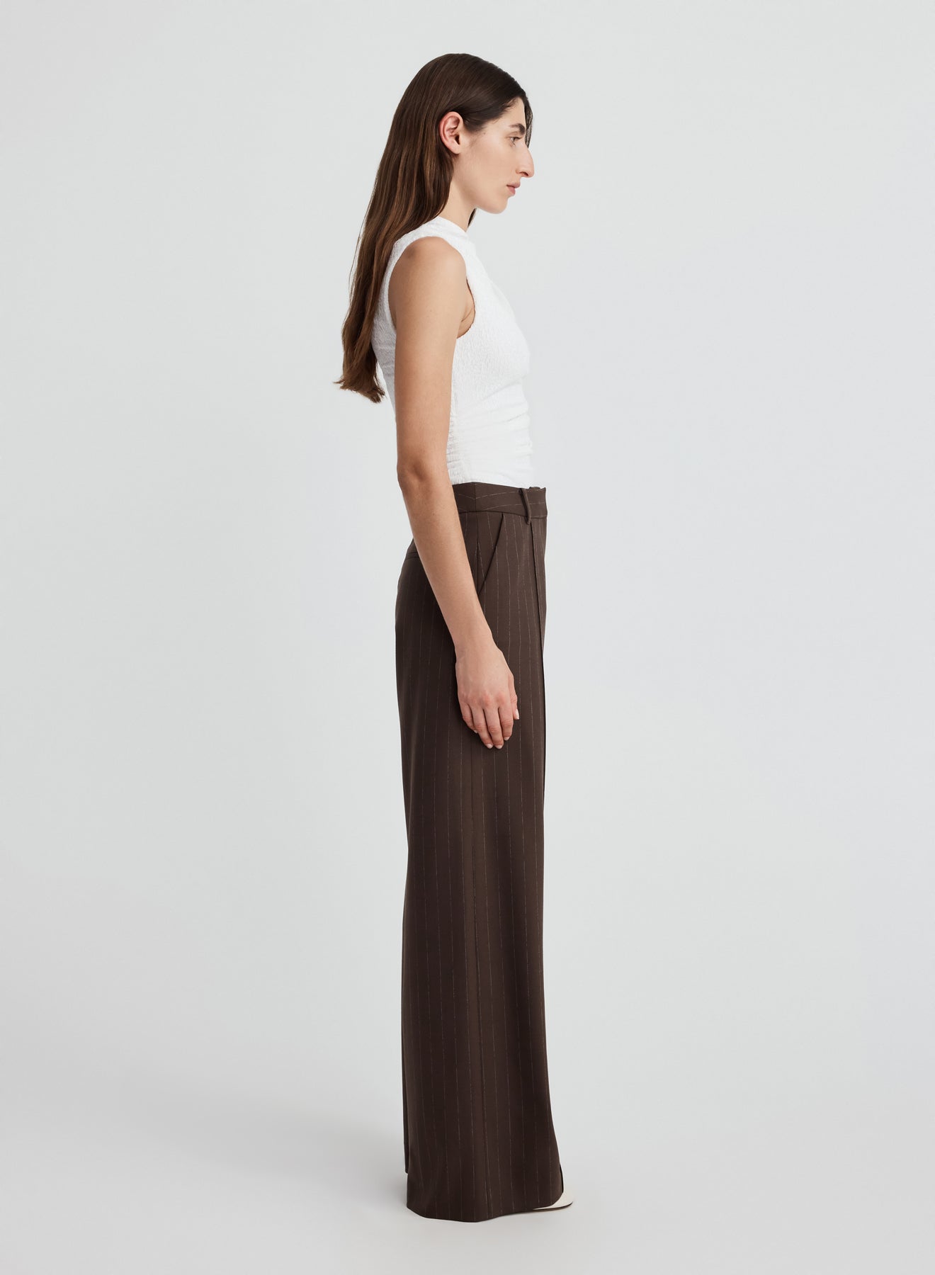 ADAM PANTS (BROWN CHALK STRIPE)